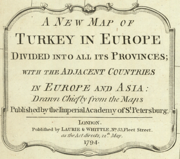 Eine Papierkarte von Türkei, unterteilt in ihre europäischen Provinzen, mit benachbarten europäischen und asiatischen Ländern.