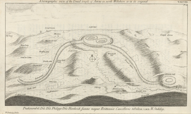 Eine detaillierte Karte einer Stadt, die auf Papier gezeichnet ist und von Text umgeben ist, der die Geschichte, Kultur und Lage der Stadt beschreibt und in einem Feld platziert ist.