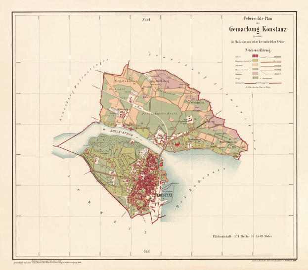 Ein detailliertes altes Stadtplan von Hamburg, Deutschland, mit Straßen, Gebäuden und Sehenswürdigkeiten, primarily in shades of blue, green, and yellow.